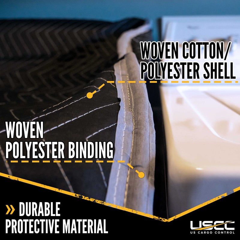 US Cargo Control Washer and Dryer Cover 30" x 46", Quilted Washer Dryer Covers for Moving and Storage, Cotton/Polyester Furniture Pads for Moving and Storage, Can Use on Oven Ranges - Image 3